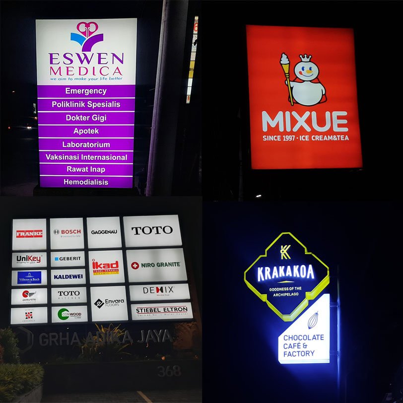 Jasa pembuatan neon box denpasar